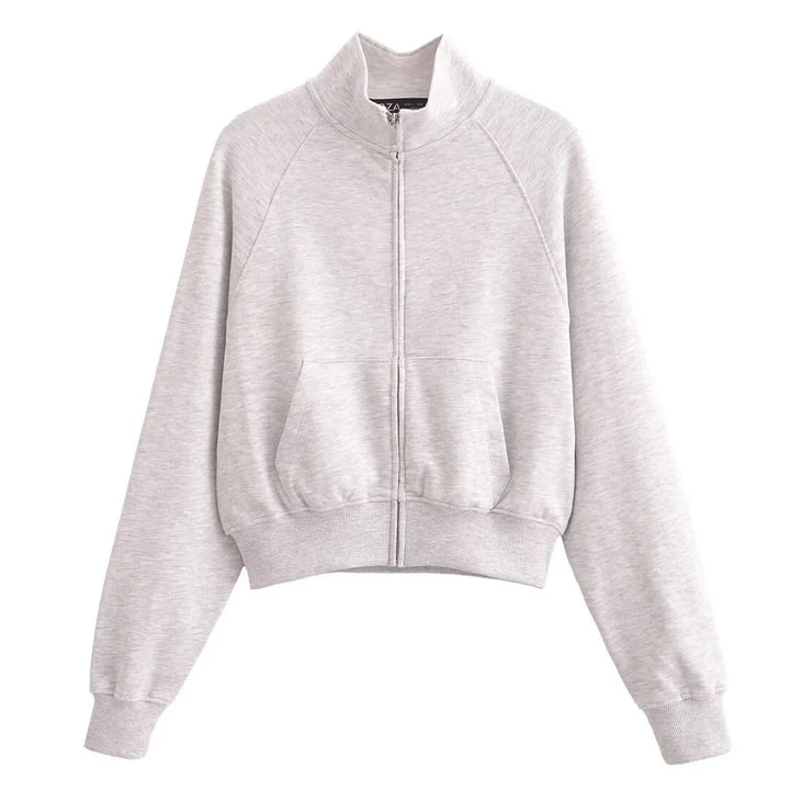 Veste courte zip col haut avec ou sans pantalon