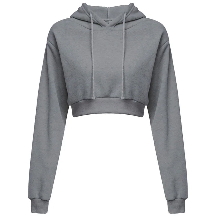 Sweat-shirt court à capuche manches longues Wedia