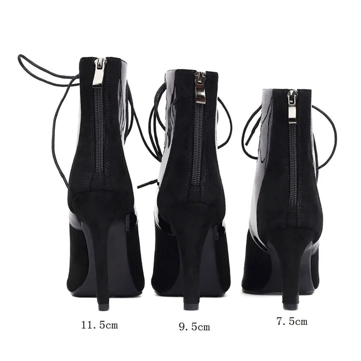 Bottines de danse Carine semelle caoutchouc Talons de 7 à 11cm