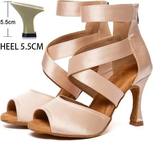 Chaussures de danse satin Morane Talons de 5.5 à 8.5cm