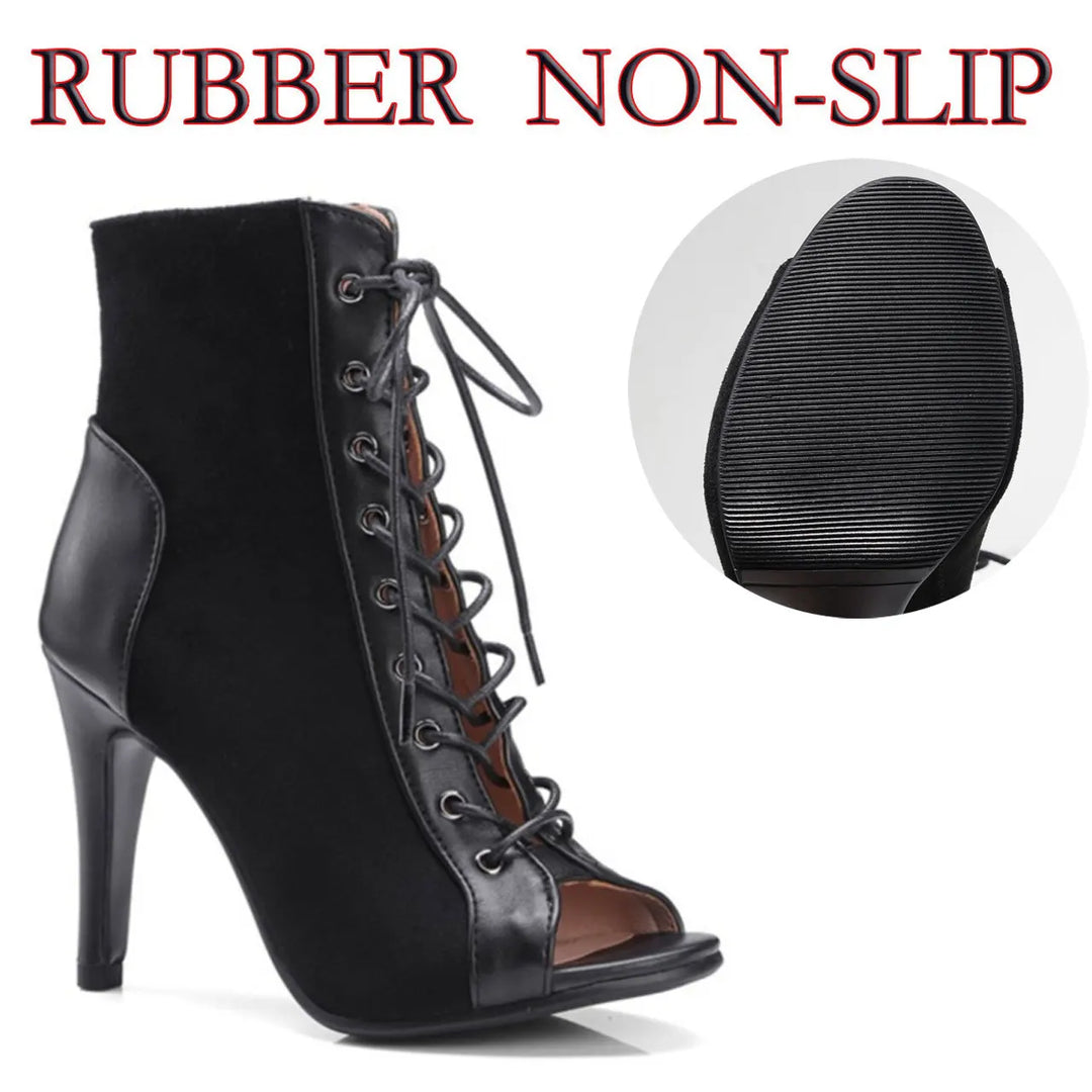 Bottines danse Myriam noir Talons de 7 à 11cm