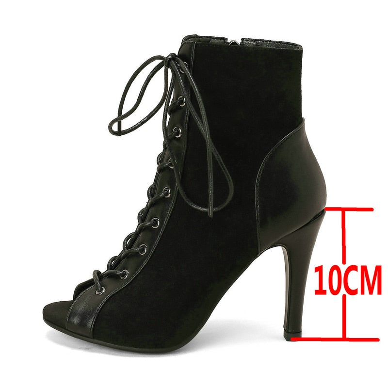Bottines danse Marlène Talons 8cm Rubber sole T42
