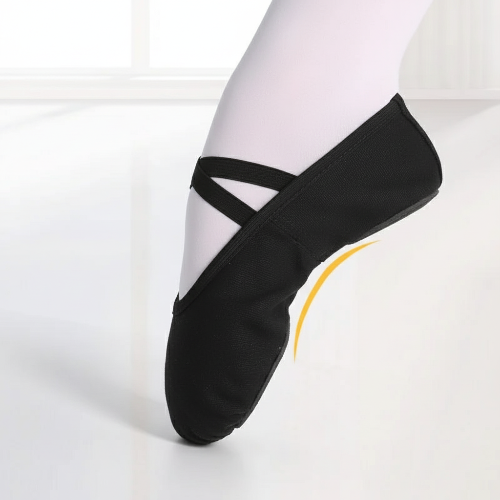 Chaussons demi-pointes en toile noire T38