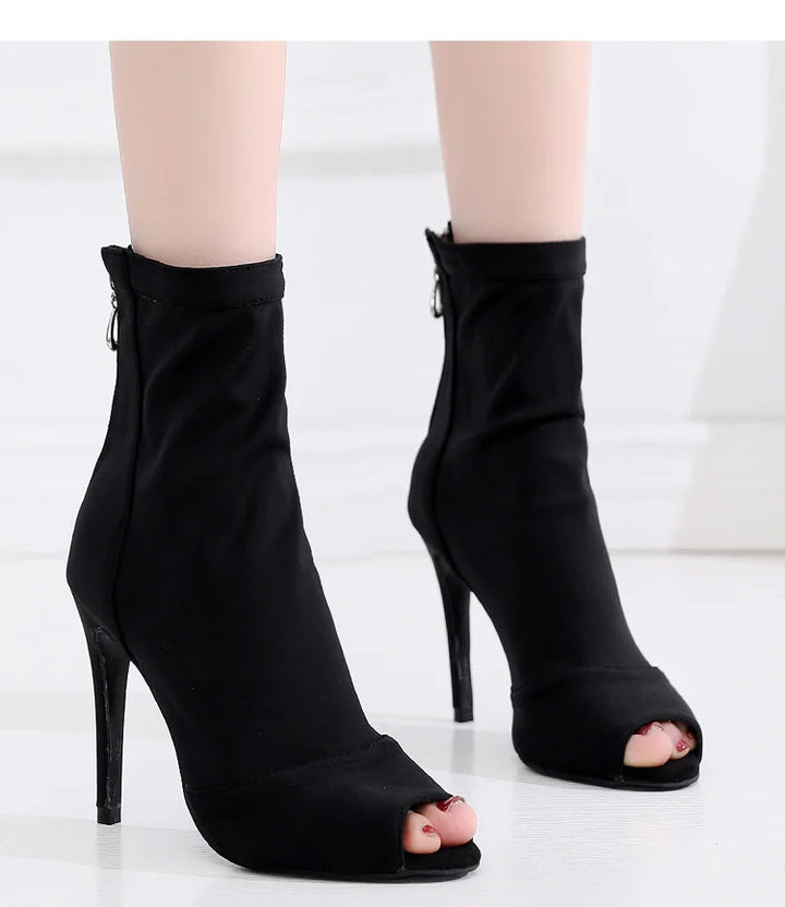 Bottines danse Assa noir Rubber sole Talons de 6 à 11cm