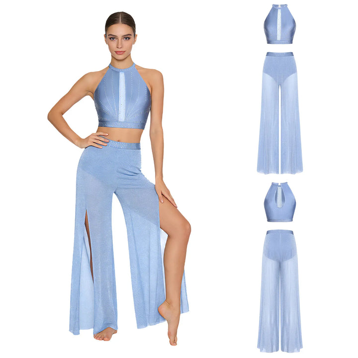 Ensemble Back Hollow-out Top pantalon Tracy