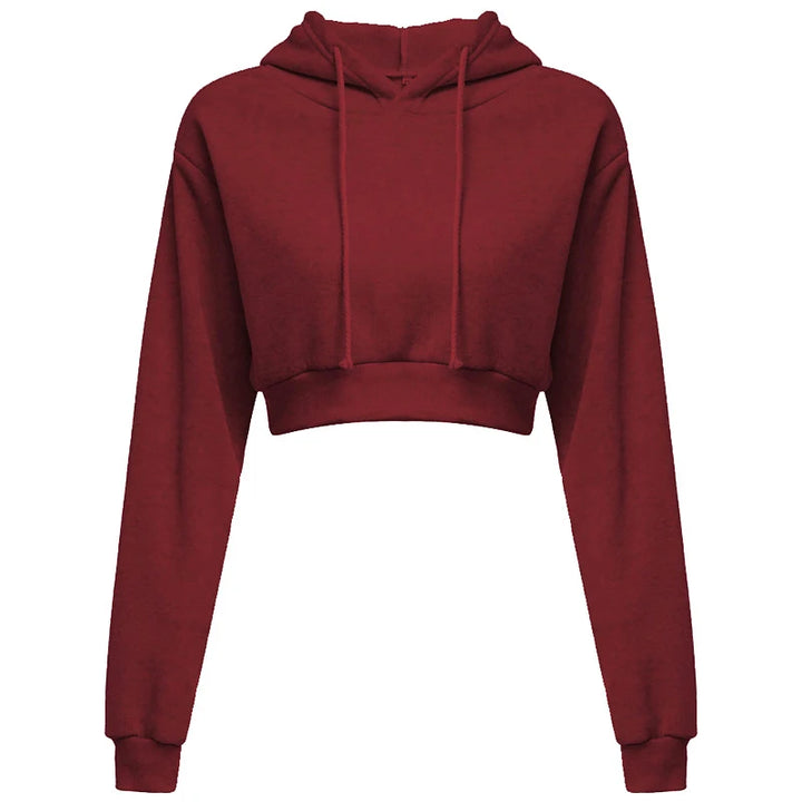 Sweat-shirt court à capuche manches longues Wedia