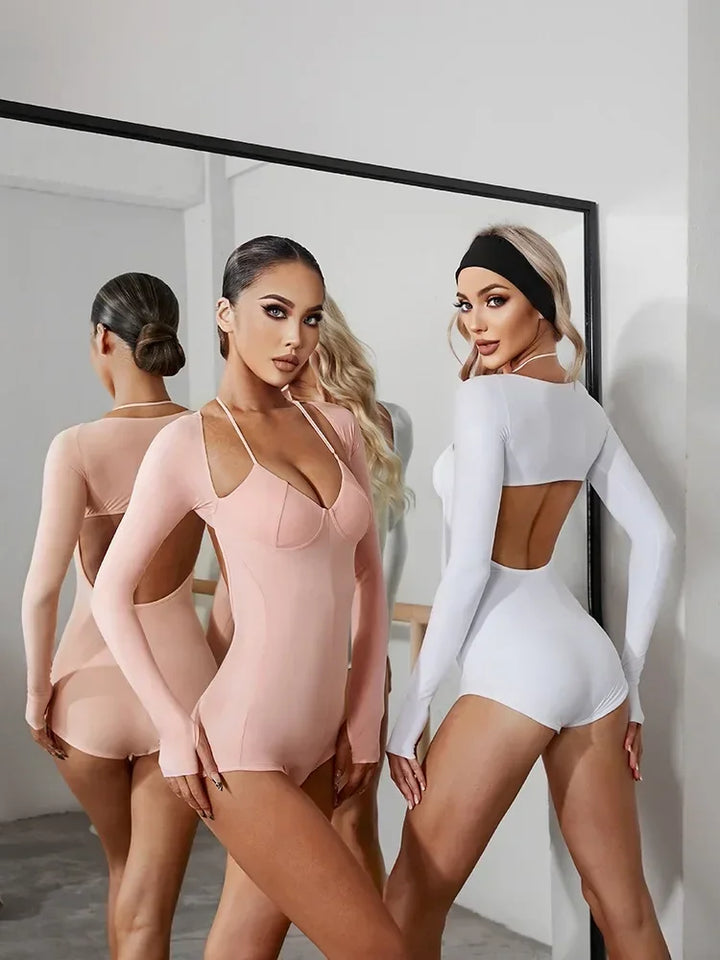 Justaucorps manches longues découpe dos Galina