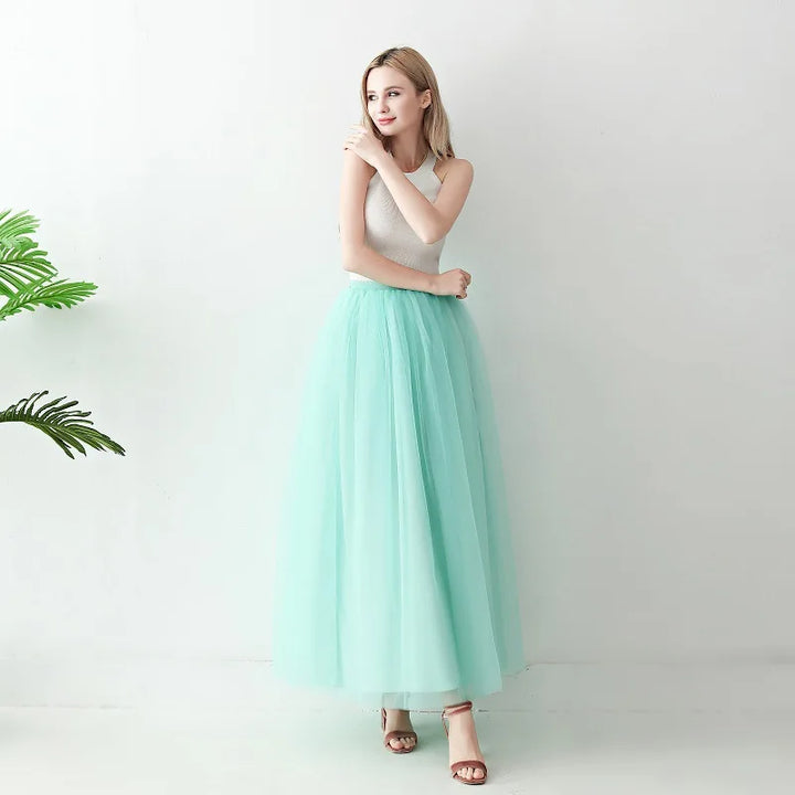 Jupe longue en tulle Kamala 17 Couleurs diponibles