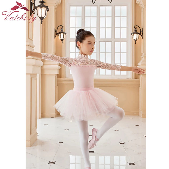 Justaucorps manches longues dentelle avec ou sans jupe DEOTILLE