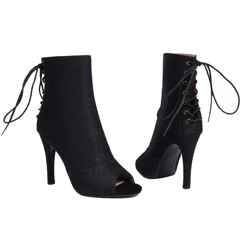 Bottines de danse shiny Zéline Talons 7 à 9.5cm