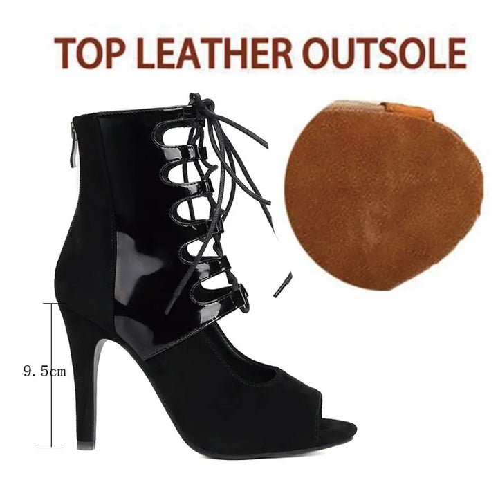 Bottines danse Carine semelle suede Talons de 7.5 à 11cm