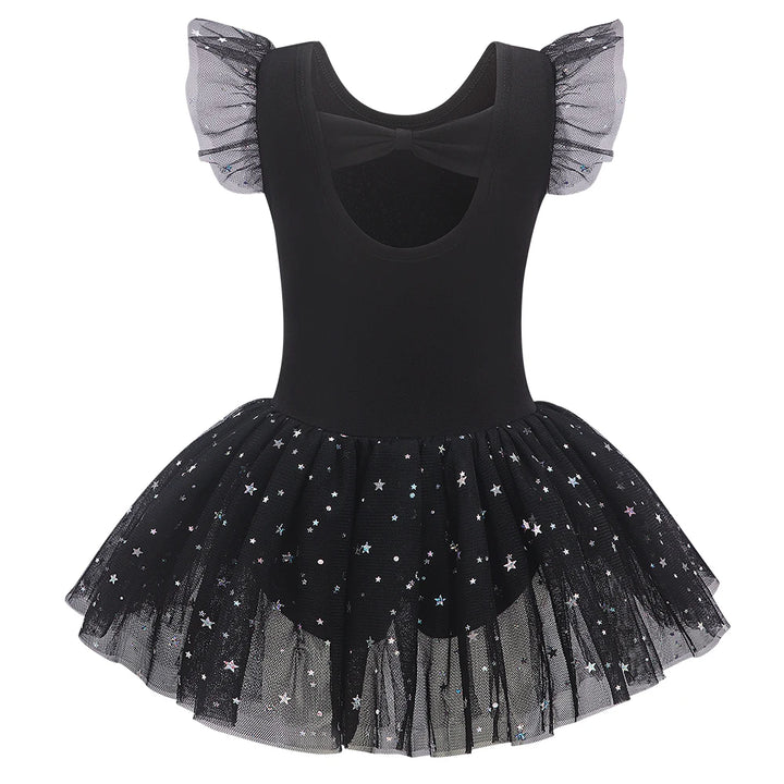 Justaucorps Tutu manches courtes strass et paillettes Kaia
