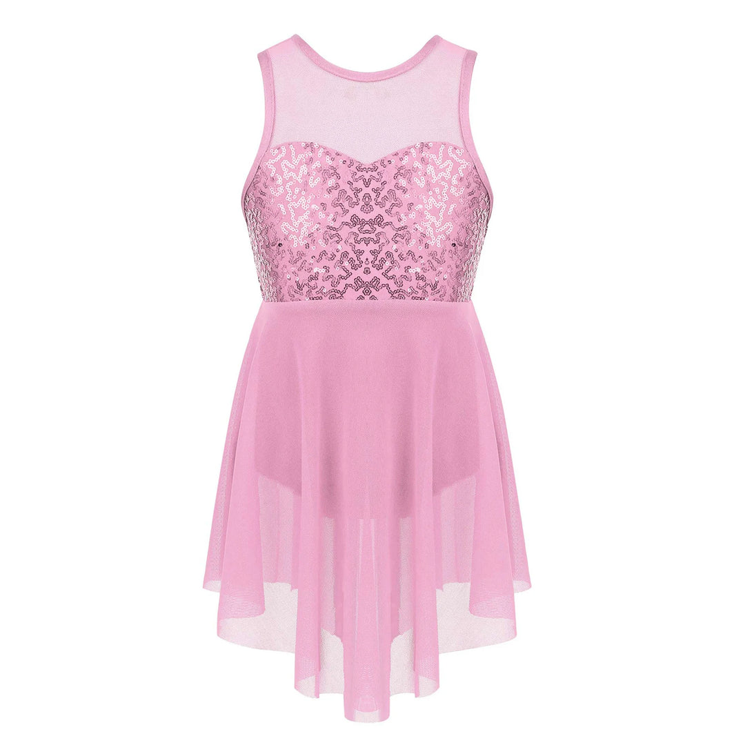 Robe courte asymétrique avec corsage paillettes Jana