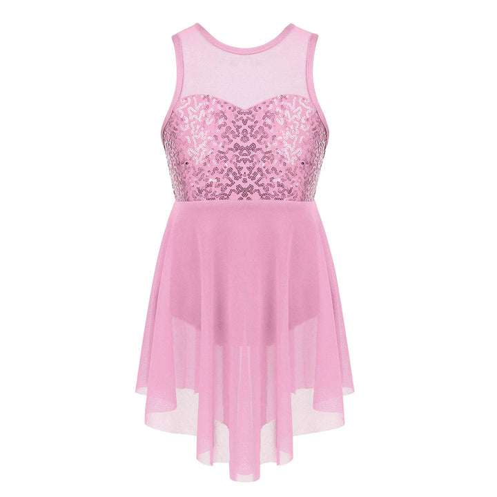 Robe courte asymétrique avec corsage paillettes Jana