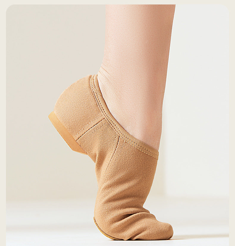 Chaussons jazz toile stretch bi-semelle