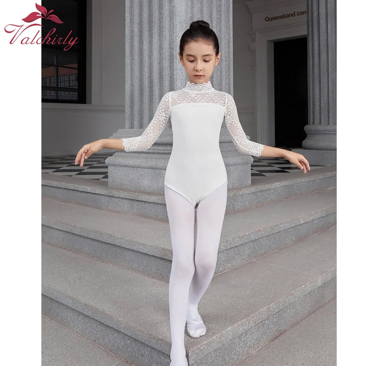 Justaucorps manches longues dentelle avec ou sans jupe DEOTILLE