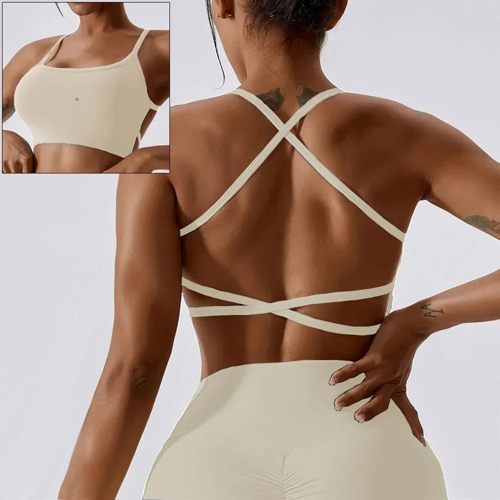 Brassière Elena fines bretelles croisées dos