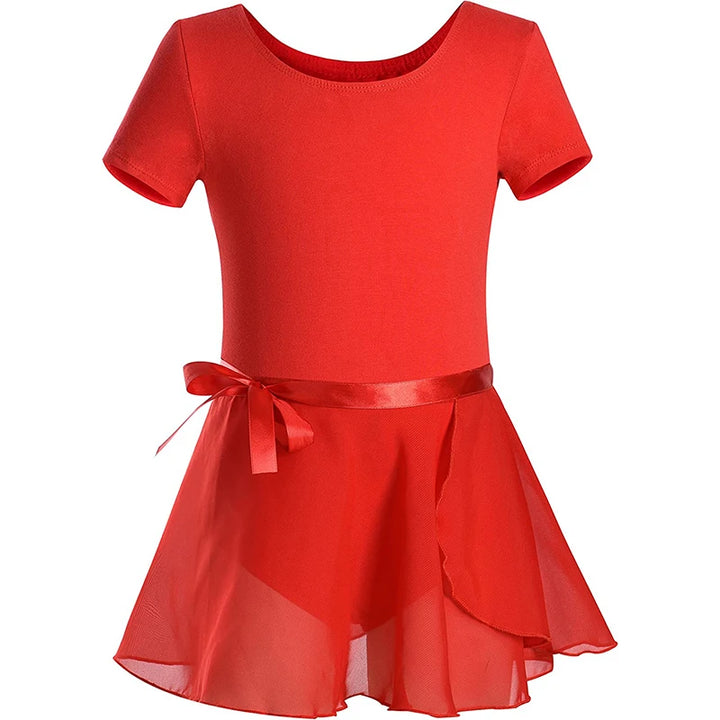 Justaucorps manches courtes avec jupette Sana