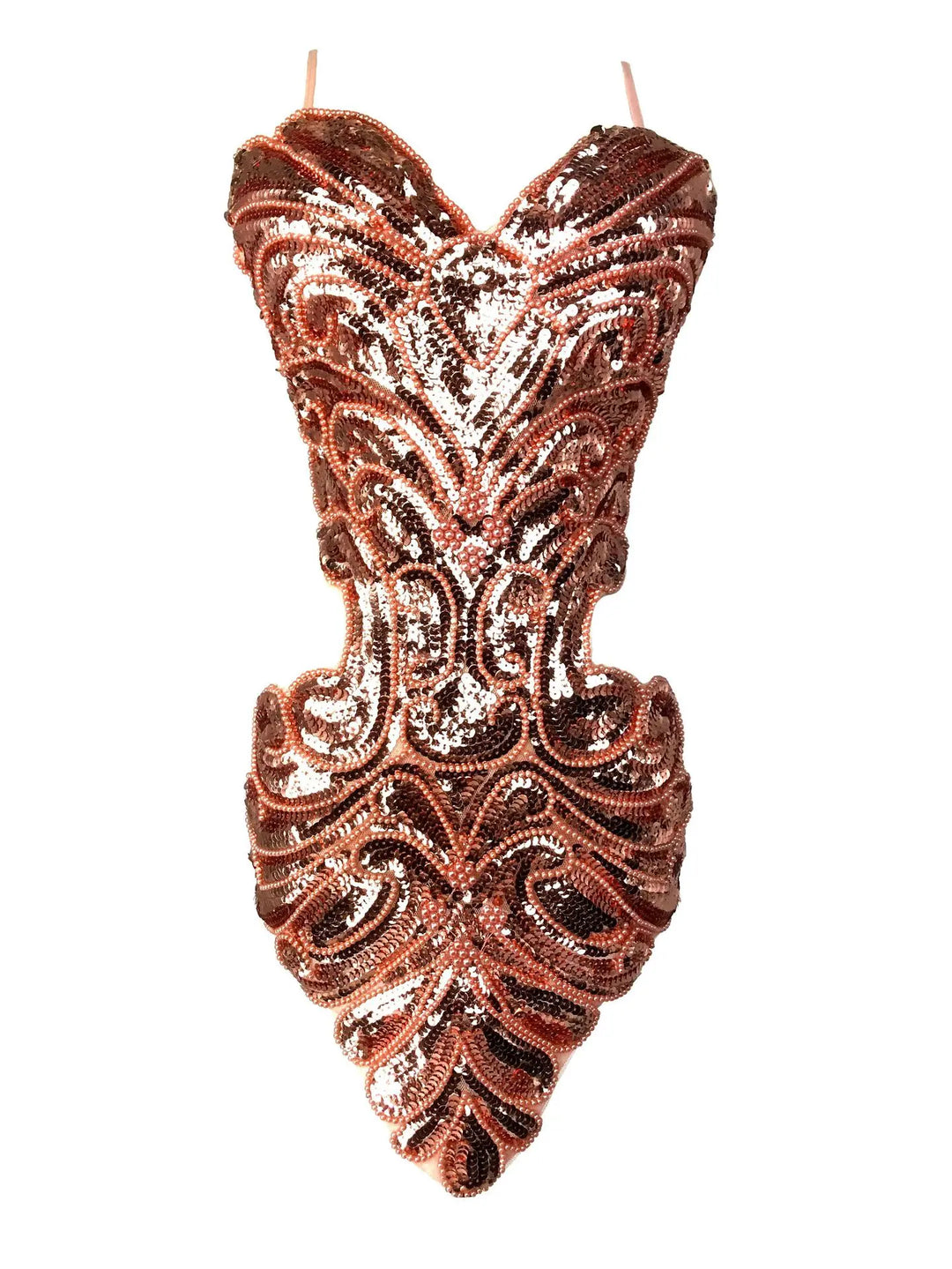 Robe de Danse Pailletée Dos Nu Papillon