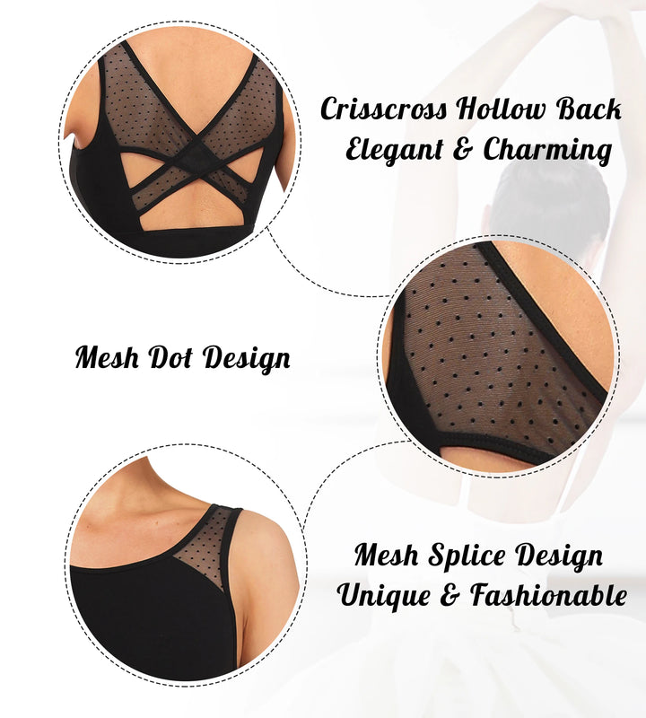 Justaucorps sans manches dos fantaisie Nina