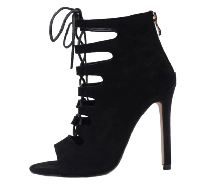 Bottines danse Mathilde noir semelle caoutchouc