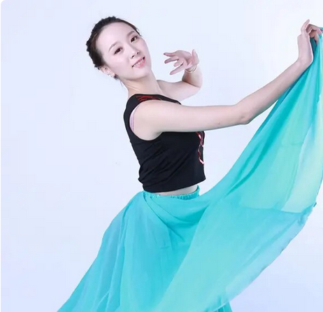 Jupe longue ample en mousseline transparente