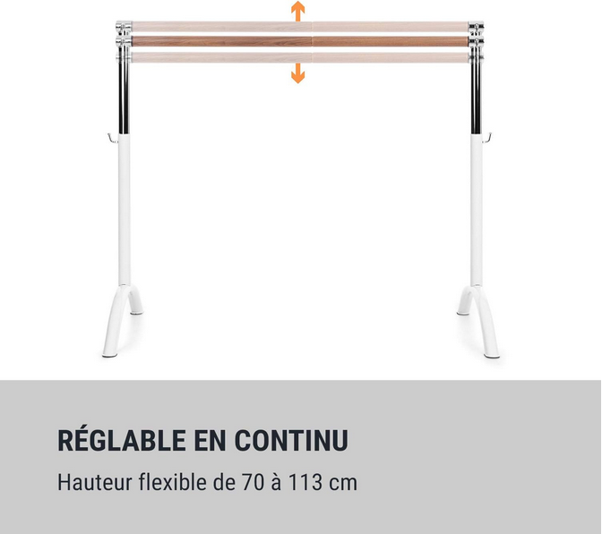 Barre de Danse mobile Hauteur entre 70 et 113cm