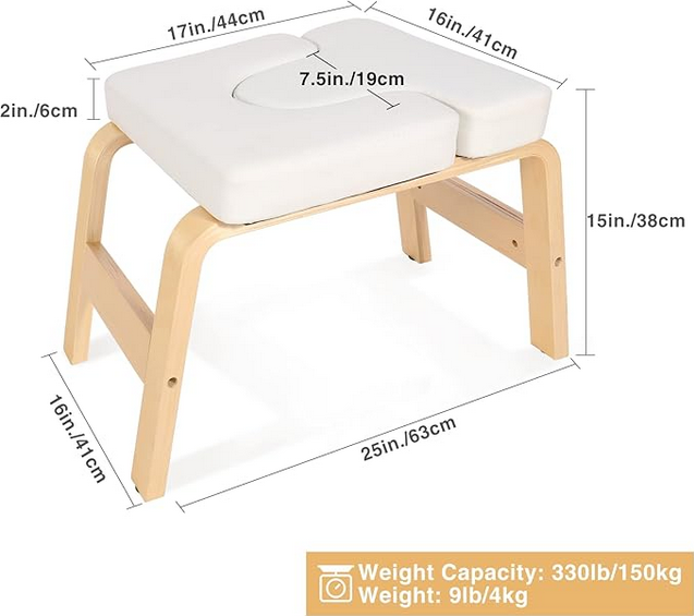 Tabouret de Yoga en bois pour postures inversées