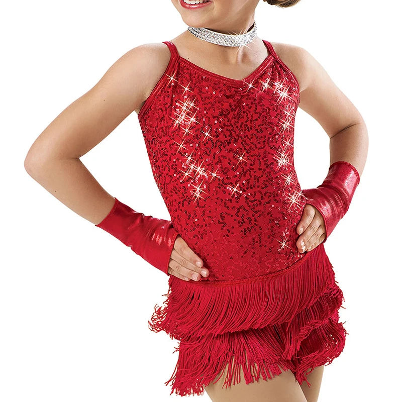 Justaucorps sequins Franges Jazz