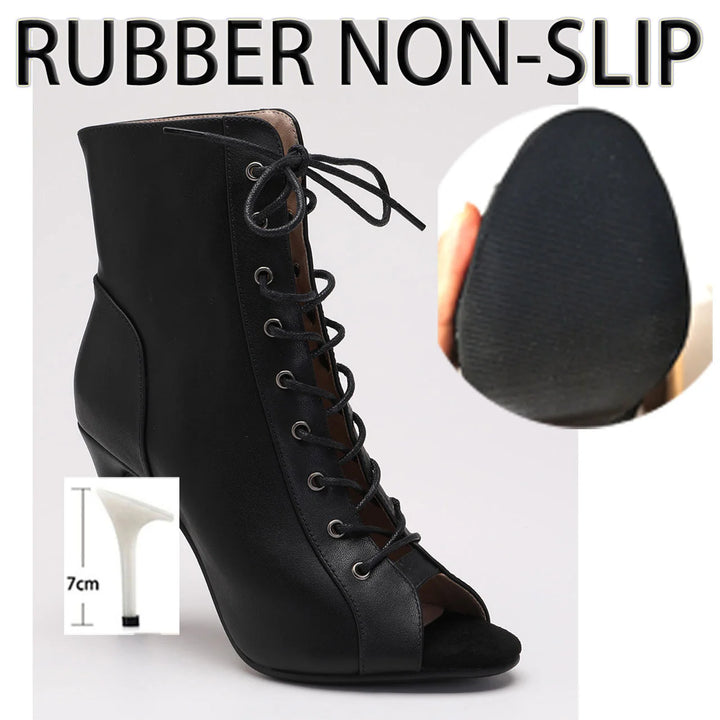 Bottines de danse cuir Nael Talons 7 à 9.5cm