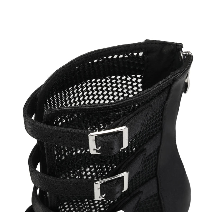 Bottines Sofia maille noire Talon de 6 à 10cm