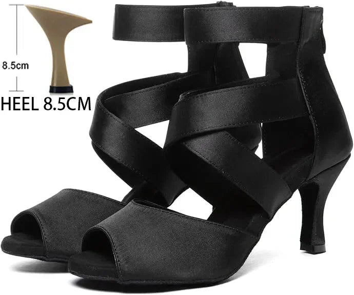 Chaussures de danse satin Morane Talons de 5.5 à 8.5cm