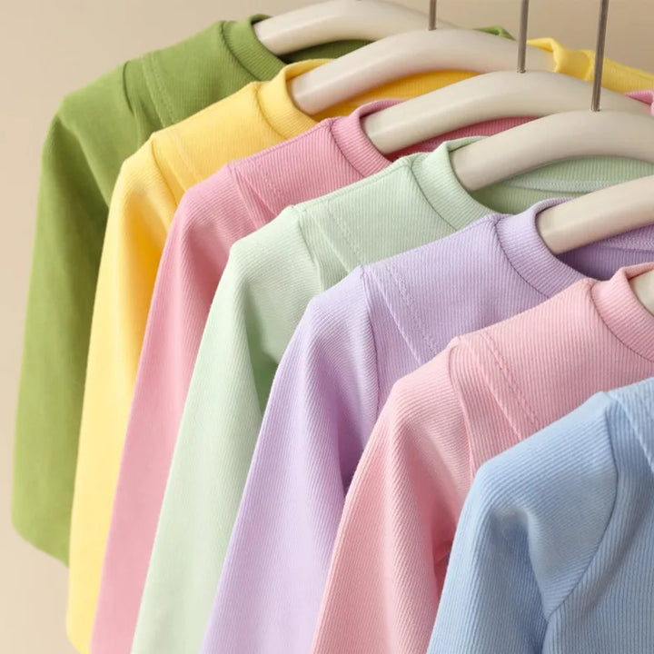 Top sweat manches longues court filles