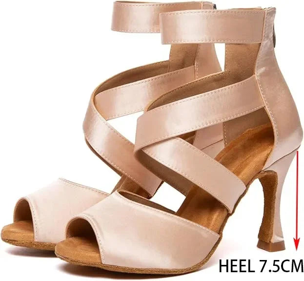 Chaussures de danse satin Morane Talons de 5.5 à 8.5cm