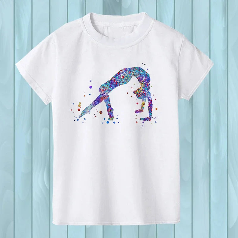 T-Shirt manches courtes logo watercolor rainbow dance
