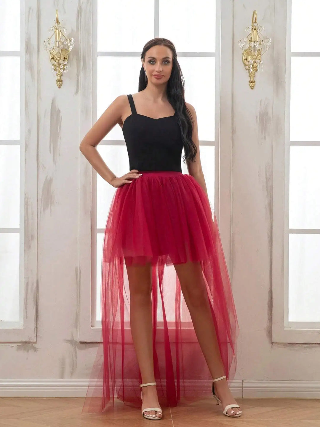 Jupe tulle courte devant longue derrière Kady