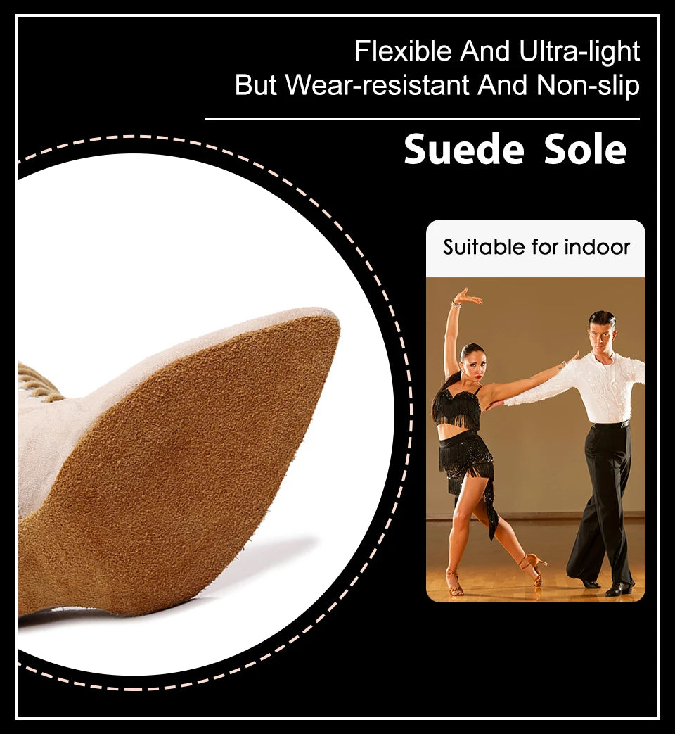 BOTTINES FERMÉES DANSE SHAYANE BEIGE TALONS DE 7 À 11CM