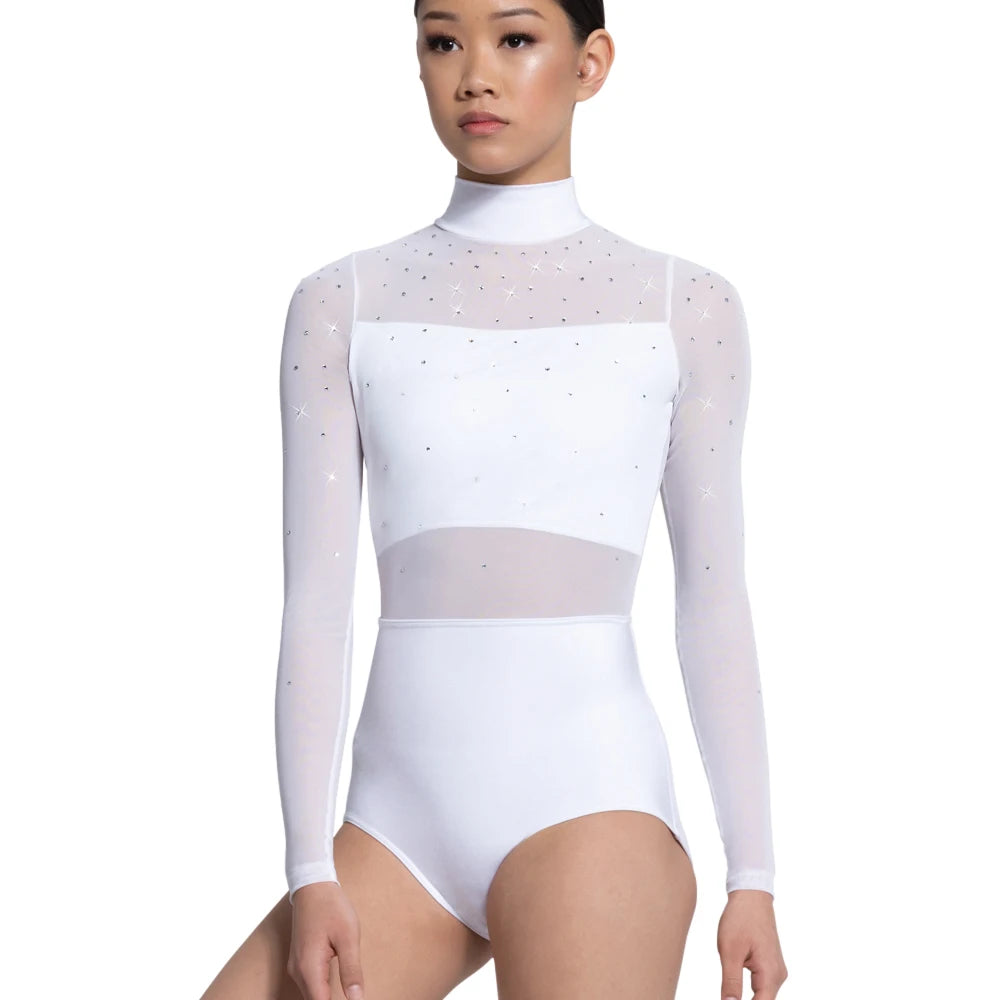 Justaucorps manches longues shiny rhinestone Yuna
