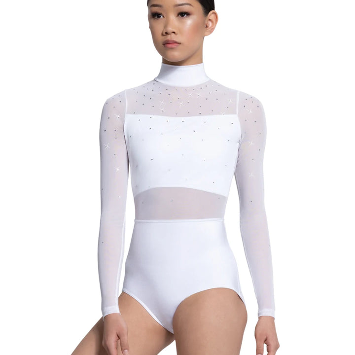 Justaucorps manches longues shiny rhinestone Yuna