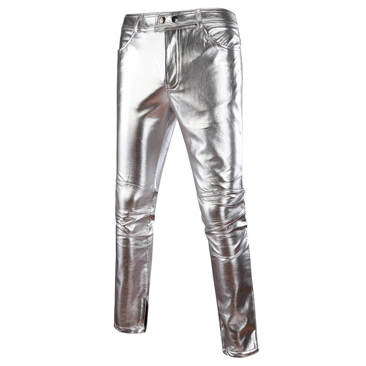 Pantalon PU brillant pour hommes