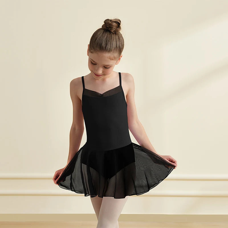 Justaucorps bretelles avec jupette Kylie