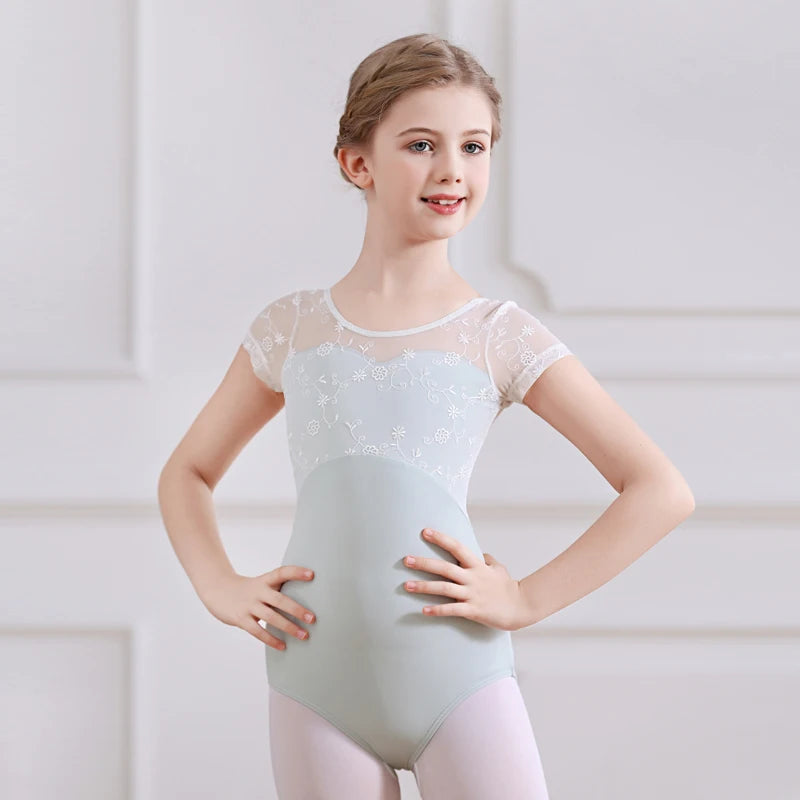 Justaucorps manches courtes haut dentelle Alix