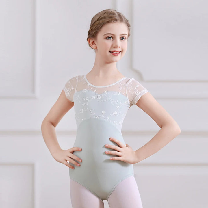 Justaucorps manches courtes haut dentelle Alix