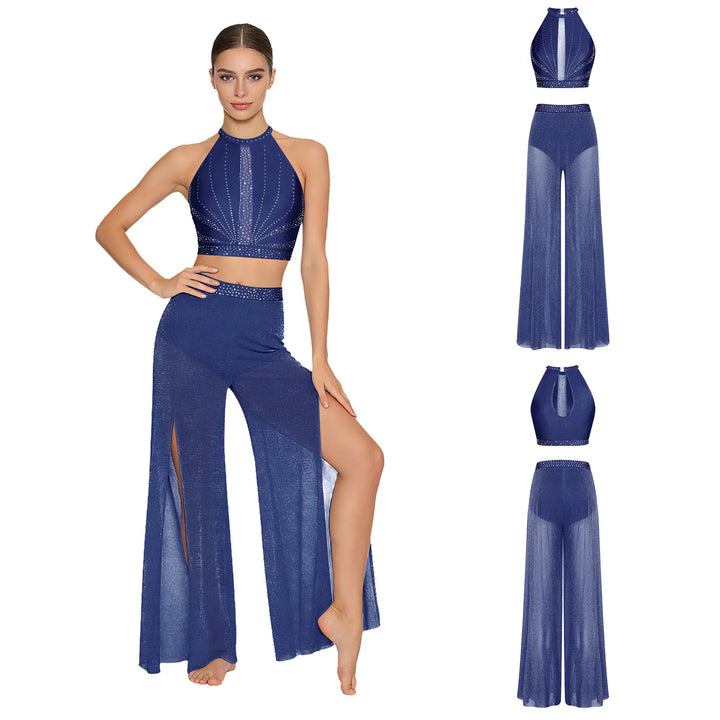 Ensemble Back Hollow-out Top pantalon Tracy