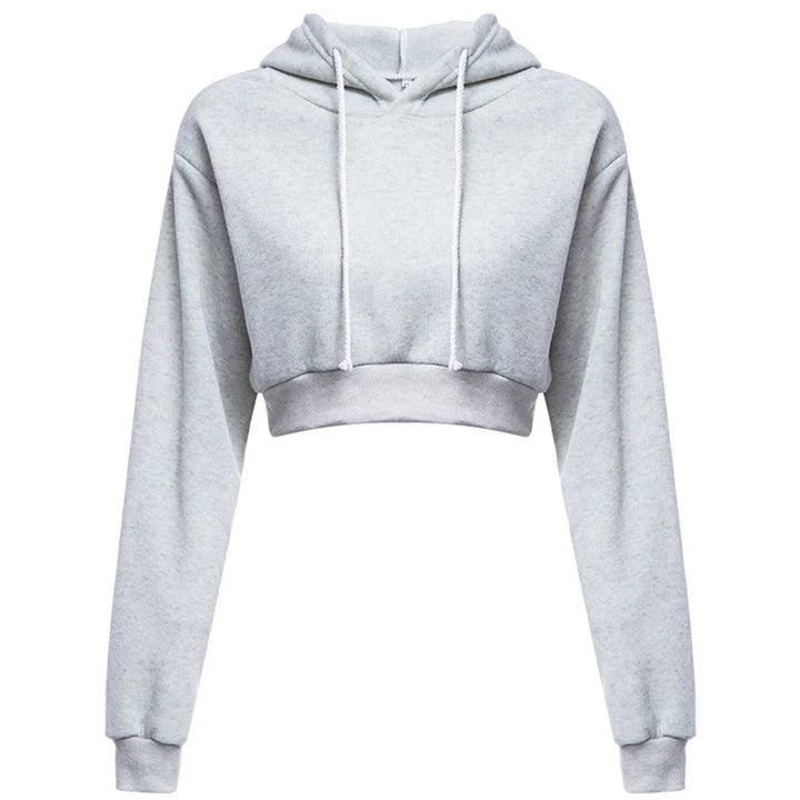 Sweat-shirt court à capuche manches longues Wedia