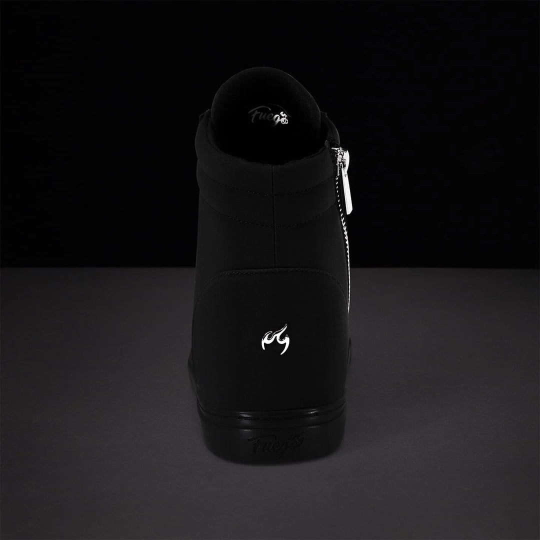 Baskets montantes compensées All Black Fuego