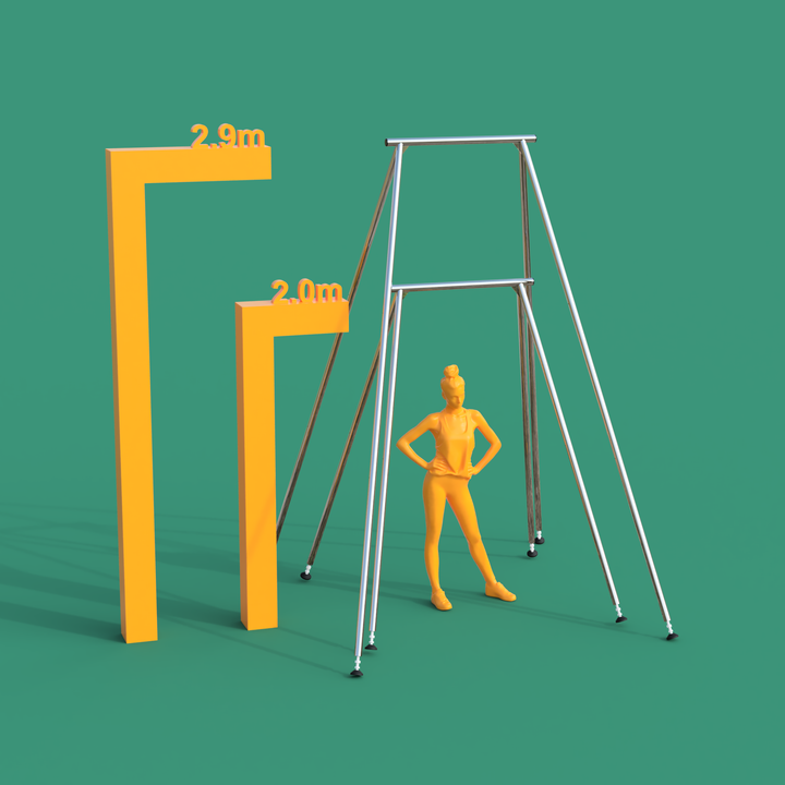 Structure balançoire pour danse aérienne ou yoga aérien 2,0 m x 2,6 m