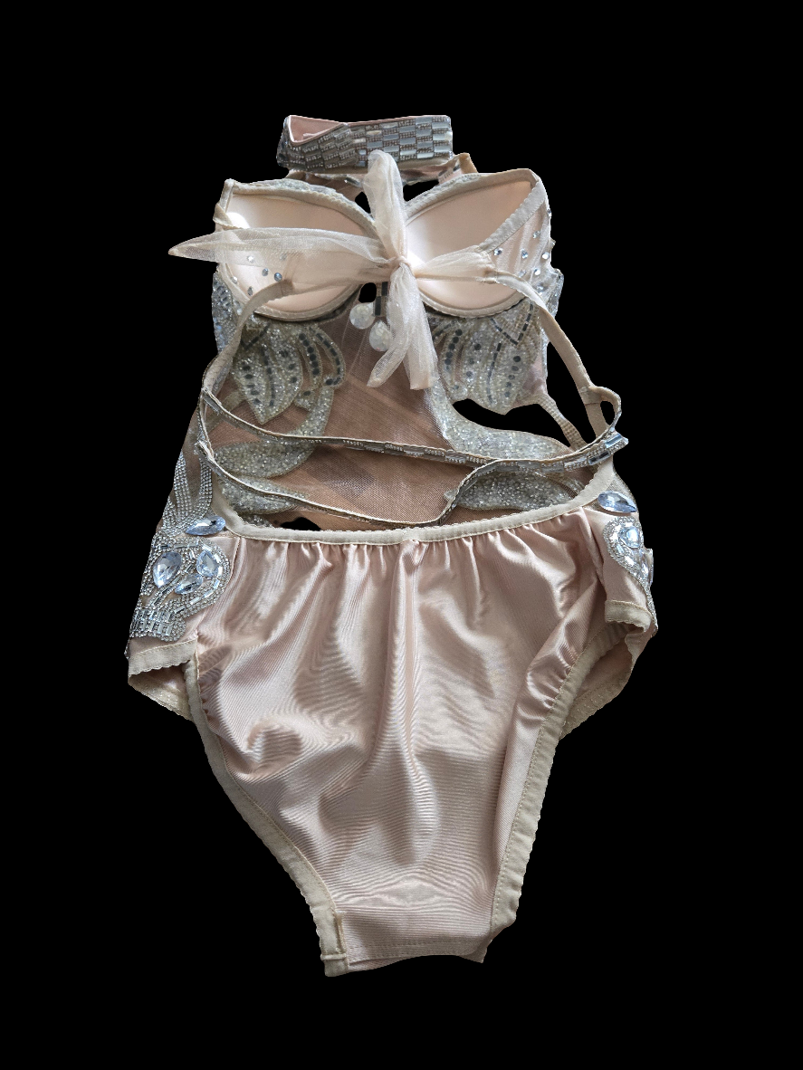 Justaucorps Sparkly Silver Crystals or Taille M