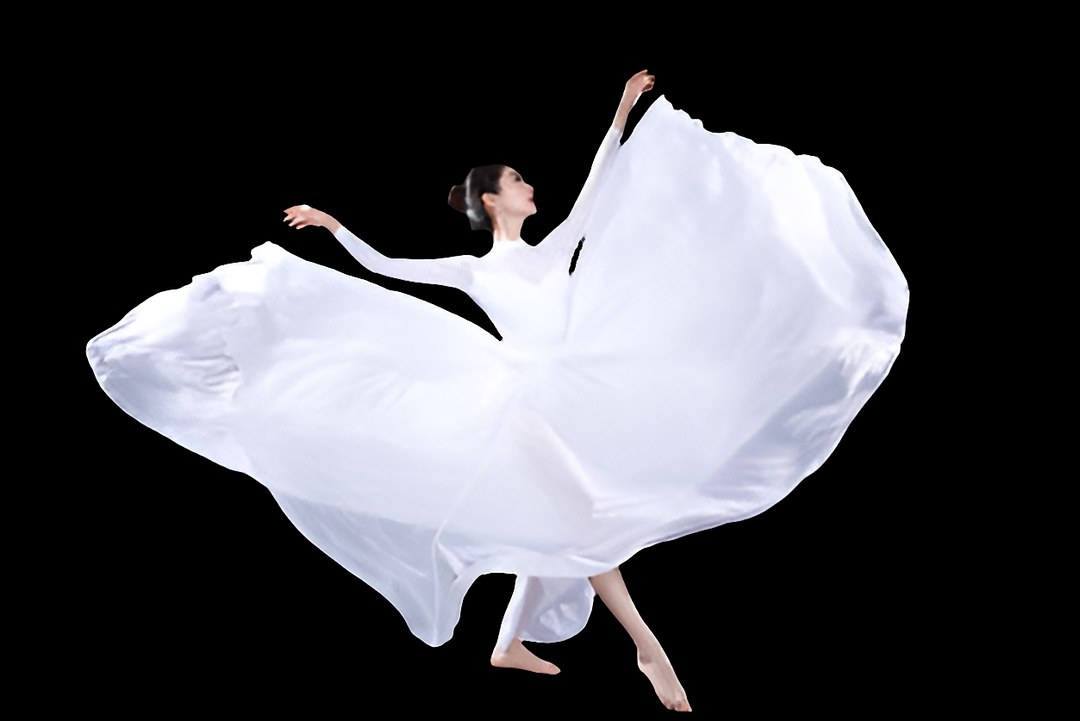 Jupe longue ample en mousseline transparente