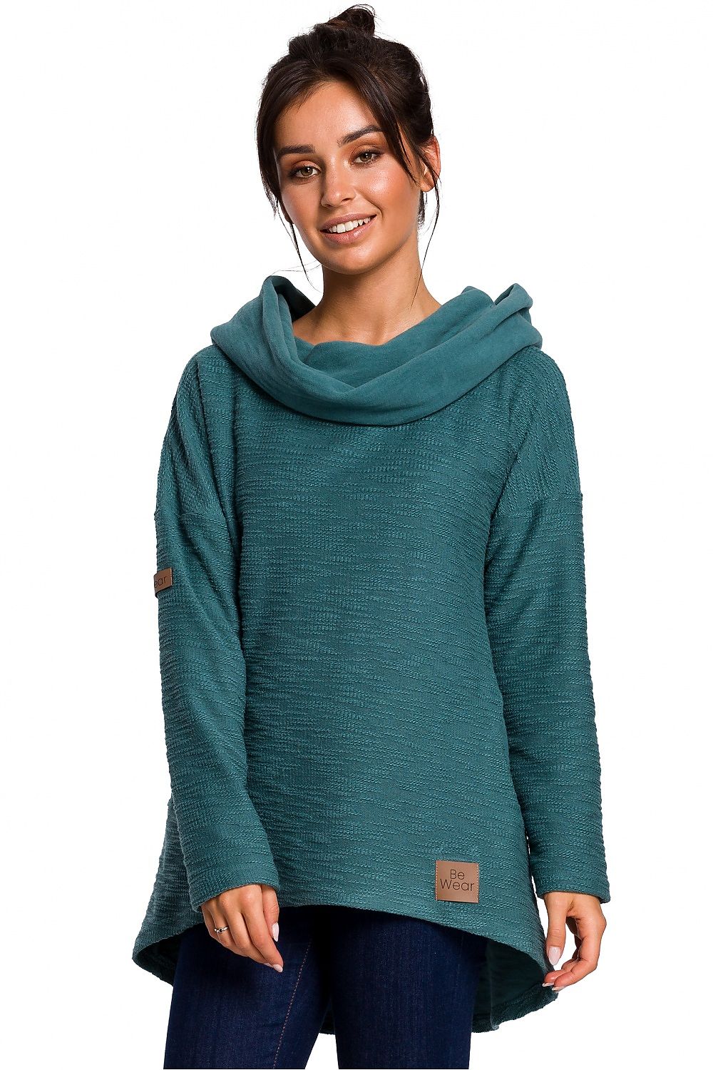 Sweat-shirt capuche col montant Bella